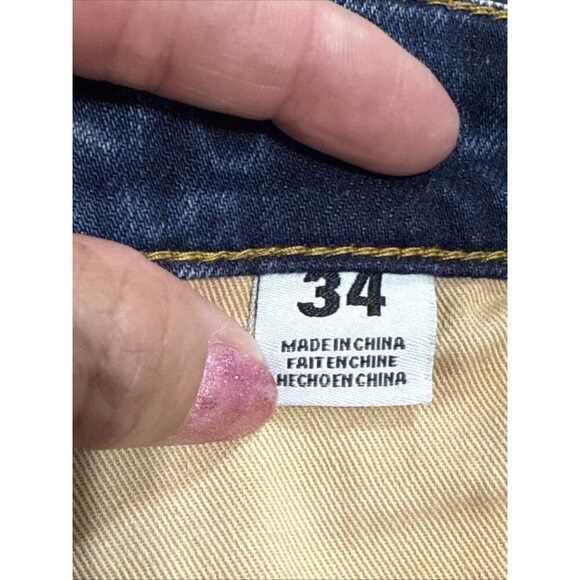 (R7) Embellish Jeans Mens Size 34/33 Biker Distressed Ribbed Paint Spattered - Picture 8 of 15